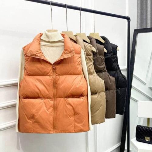 SEDUTMO Winter Short Duck Down Vest Women Basic Waistcoat Autumn Oversize Puffer Jacket Casual Slim Parkas ED1462
