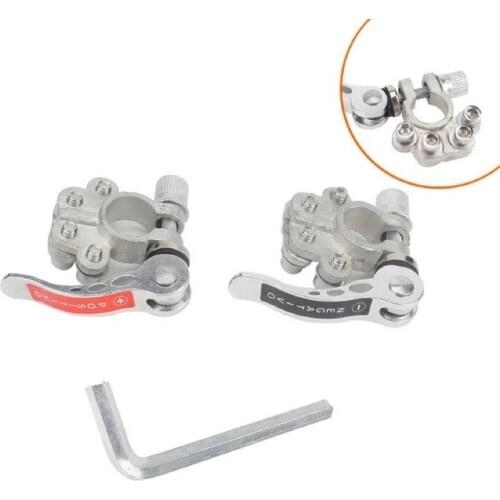 1 Pair Car Battery Terminal,Cable Clamp, Car Accessories Quick Disconnect Connectors, Multi-Hole LInk Battery Terminal 12V, 24V