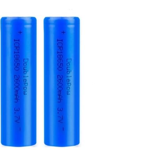 2Pcs/lot 100% new original 18650 lithium ion 3.7v 2600mAh 18650 rechargeable battery for flashlight battery