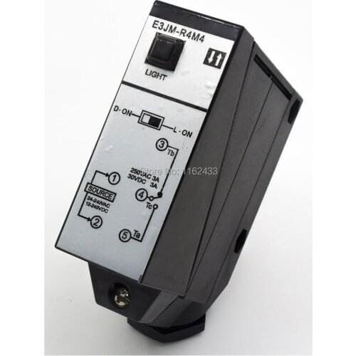 25x65x75mm 4m sensing E3JM-R4M4 retroreflective photoelectric sensor switch 12Vdc 24Vdc 90-250Vac 12-240VDC/24-240VAC