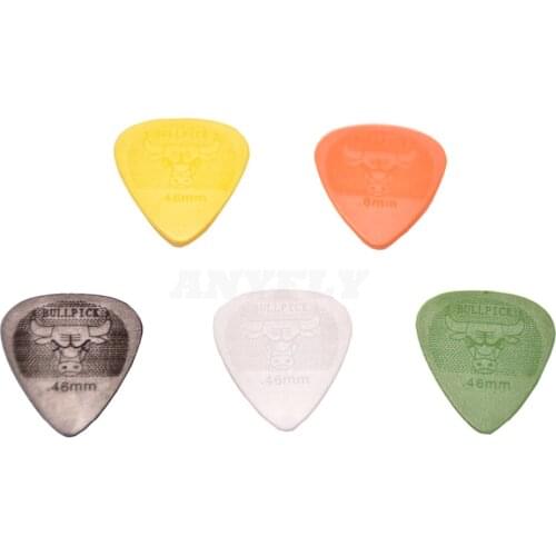 50Pcs 0.46mm POM Thin Thickness Bull Rock on Picks Sweeping Picks Top Quality Acoustic Electric Classic Guitar