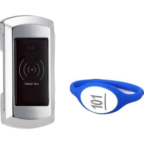 Free Shipping Electronic RF Locker Lock and Keys Cabinet Sauna with Free Wristband Key or Fob Key