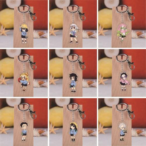 New Anime Demon Slayer Keychain Kimetsu No Yaiba Tanjirou Nezuko Agatsuma Zenitsu Figure Pendant Keyring Cosplay Jewelry