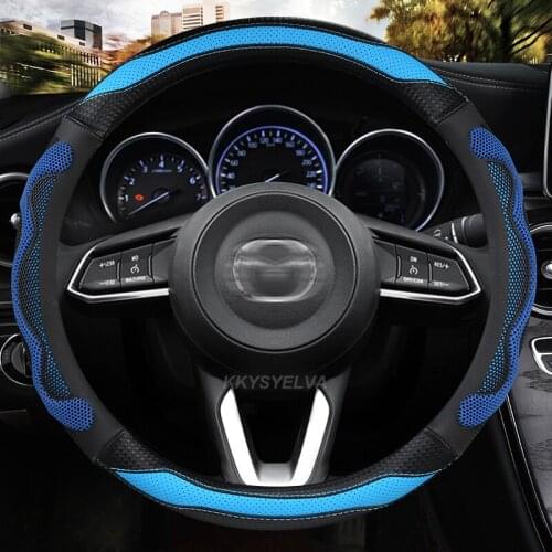 PU Leather Wheel Steering Covers for Mazda 2 Demio Mazda3 Atenza Mazda6 CX-3 CX-4 CX-5 CX-8 CX-9 Wagon BT-50 Premacy 5 7