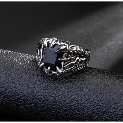 Gothic Vintage Diamond Dragon Claw Ring Steampunk Mens Ring Party Brothers Gift Gothic Accessories