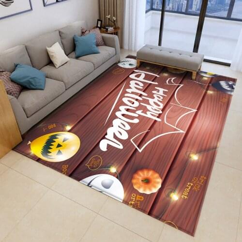 Halloween horror doormat funny printed flannel floor mat bathroom non-slip doormat living room kitchen carpet corridor entrance