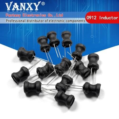 10pcs Unshielded Wirewound DIP power Inductor 0912 (9*12mm) 100uH 220uH 330uH 470uH 1mH 2.2mH 3.3mH 4.7mH I-shaped inductance