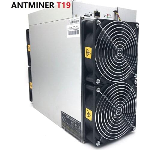 Bitmain Antminer T19 84Th Mining Machine BTC Sha256 Bitcoin BTC Miner 3150W With Power Supply
