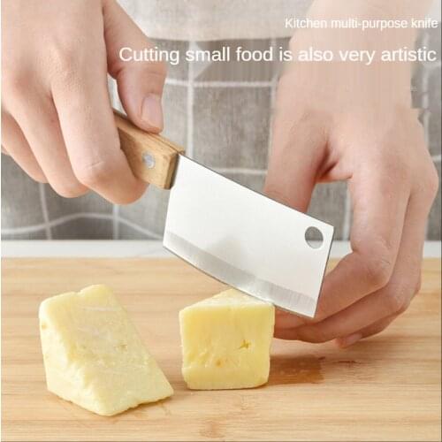 Stainless Steel Mini Vegetable Knife Fruit Cheese Knife Outdoor Camping Portable Chef Meat Knife Barbecue Tool
