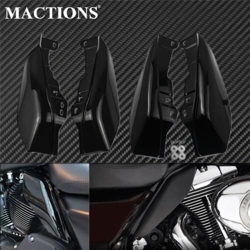 Motorcycle Mid-Frame Air Deflector Heat Shield Black For Harley Touring Road Electra Street Glide Road King FLHR FLHX 2009-2019