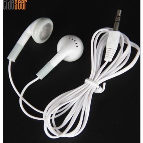 Wholesale 3.5mm Disposable Earphones for School for Gift for Museum for Concert White Cheapest Ear phone 100pcs/lot