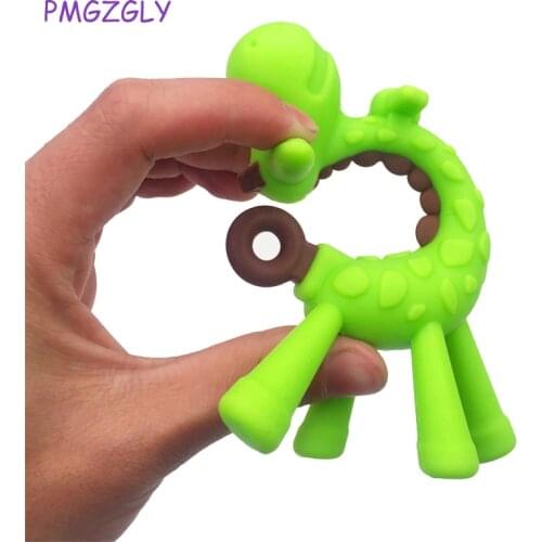 BPA Free Baby Teether Toys Toddle Safe Teething Ring Silicone Chew Dental Care Toothbrush Nursing Beads Gift For Infant teether