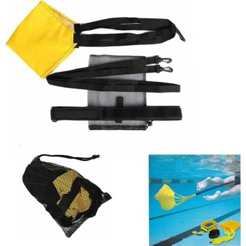 Swimming Strength Training Resistance Belt Swim Training Exerciser Belt with Drag Parachute For Adults Children
