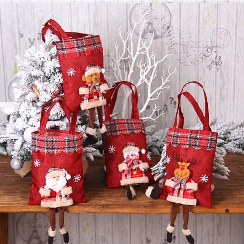 Christmas Gift Bag Socks For Christmas Party Decorating New Creative Doll Christma Tree Pendant Christmas Decoration L/M/S