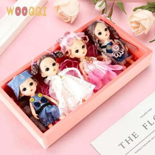 BJD 16cm Doll Set Girl Toy Set Cute Princess Childrens Gift Dress Up Doll Toys for Girls