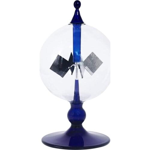 Blue Solar Power Radiometer Sunlight Energy Crookes Spinning Vanes Windmill Gift Home Desk Decoration