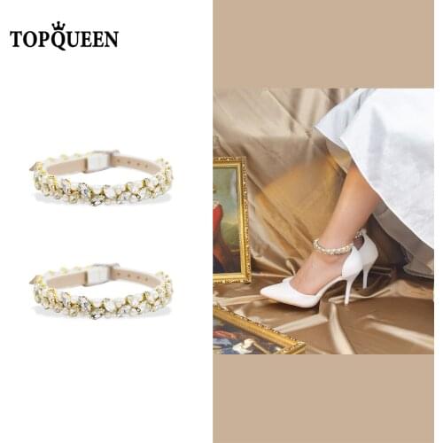 TOPQUEEN-AS06 2Pcs Belt Band Holding Loose high Heels Pumps Anti-loose Shoelace Accessories