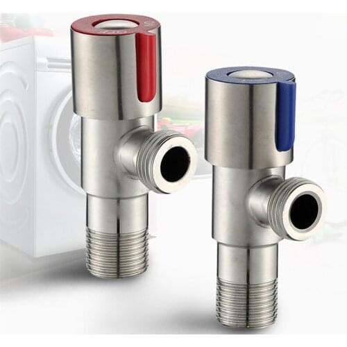 DWZ 2pcs Angle Valves SUS304 stainless steel brushed finish filling valve Bathroom Accessories Angle Valve for Toilet Sink