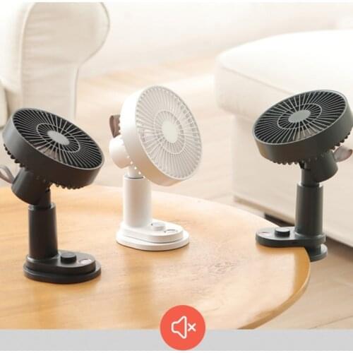 6 Inch 4000mAh Clip on Desk Fan USB Rechargeable Quiet Battery Powered Personal Fan Oscillating Personal Fan