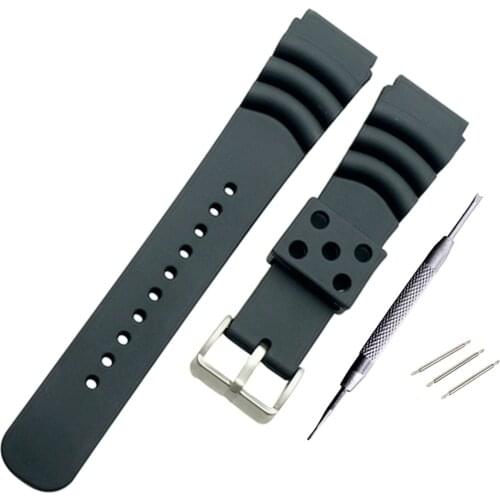 18 20 22mm Replacement for Rubber Diver Watch Strap silicone Band For Seiko SKX171/173KX779/781DAL1BP + Tool