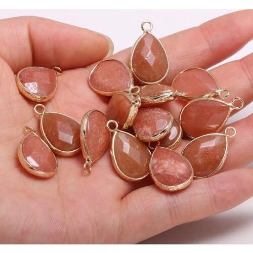 2Pcs Necklace Pendant For Jewelry Making Drop Shaped Section Yellow Pendant Necklace Handiwork Sewing Craft Accessory