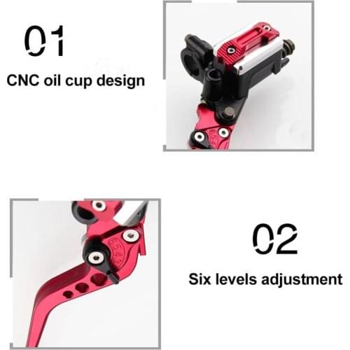 80% Hot Sell 2Pcs Universal Motorcycle 7/8inch Clutch Brake Master Cylinder Reservoir Levers