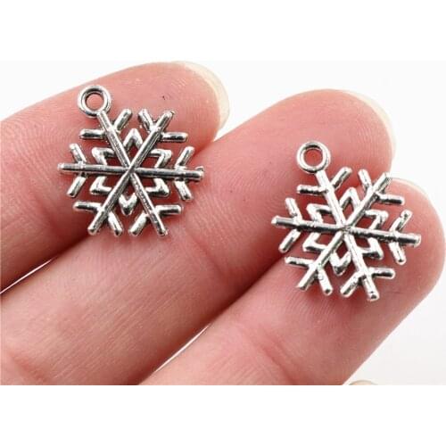 20x15mm 30pcs Antique Silver Plated Snow Handmade Charms Pendant:DIY for bracelet necklace-P7-08