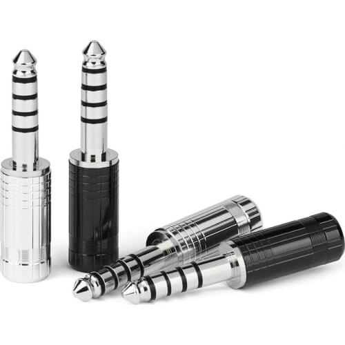 4.4mm 5 Pole Audio Jack Headphone Connectors For NW-WM1Z/A Headphone Jack Balanced Plug Gold Rhodium Earphone Adapter Diy 10PCS