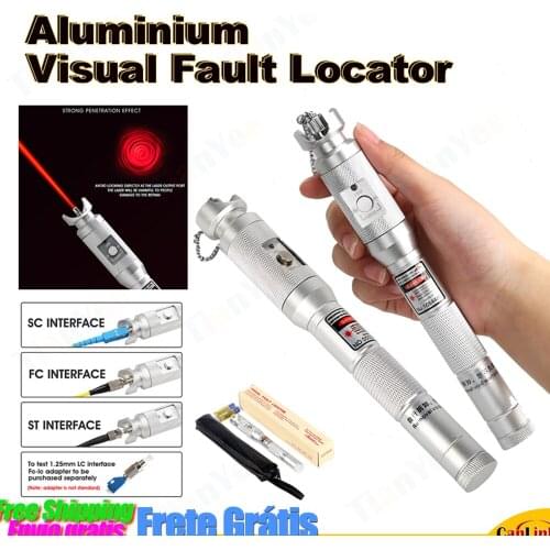 Aluminium Visual Fault Locator 8000+ Hours Red Laser Fiber Optic Visual Fault Locator Cable Tester