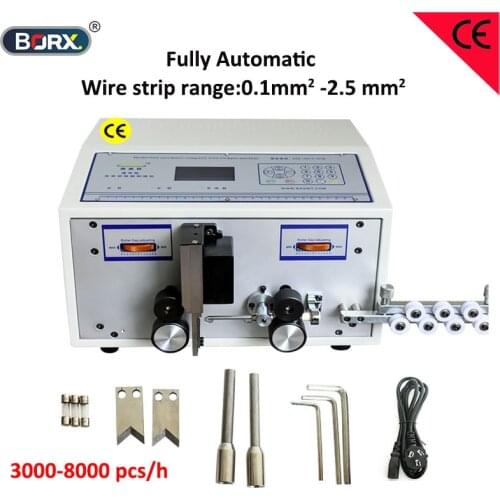 English version computerized electric wire stripping machine double wire peel and cut machines for BVR cable strip