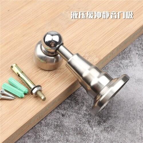 Silent Hydraulic Buffer Door Stop Hardware Door Top Door Suction Toilet Strong Magnetic Door Stop Door Accessories