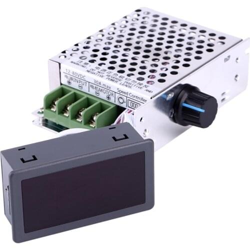 DC 12V 24V 36V 48V 60V 80V 30A PWM Motor Speed Controller Variable Regulator Digital LCD Display With Case CCM6DS-D