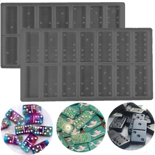 Handmade Domino Game Play Silicone Molds Resin 28 DIY Dominoes Personlized Games Epoxy Resin Casting Mold Art Crafts