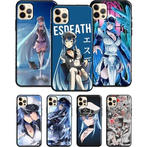 Esdeath Akame ga Kill anime For iPhone 12 Pro Max Mini Cover TPU Phone Case For iPhone 11 Pro Max XS X XR 7 8 Plus SE