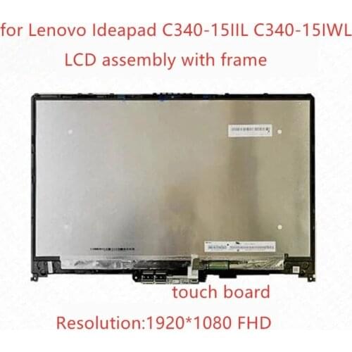 FHD IPS LCD Screen Display Panel Touch Digitizer Glass Assembly Bezel Frame for Lenovo IdeaPad C340-15IWL 81N5 | C340-15IIL 81XJ