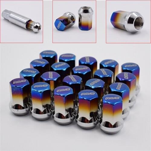 Rays Stainless Steel Brunt Blue wheel Nuts Wheel Rims Lock Lug Bolts M12x1.5/M12x1.25