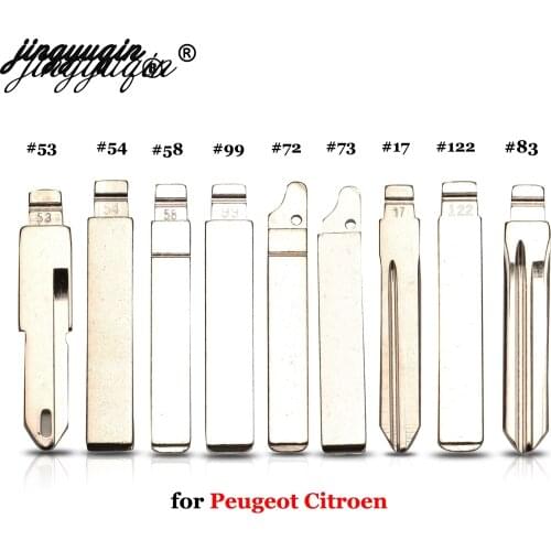 Jingyuqin VA2 HU83 SX9 No.17 #53 #54 #58 #72 #73 #83 # 99 #122 For Citroen C4L Triumph For Peugeot 307 207 Flip Key Blank Blade
