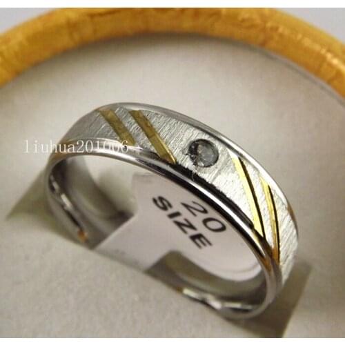 Wholesale 36 pcs Slash cut fashion Zircon stainless steel rings Fashion Jewelry