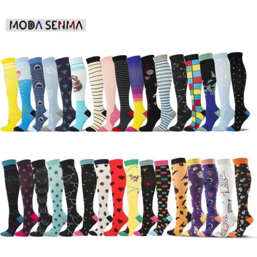 Unisex Compression Stockings Nylon Medical Nursing Stockings Outdoor Cycling Fast-drying Breathable Adult Sports Socks Compress