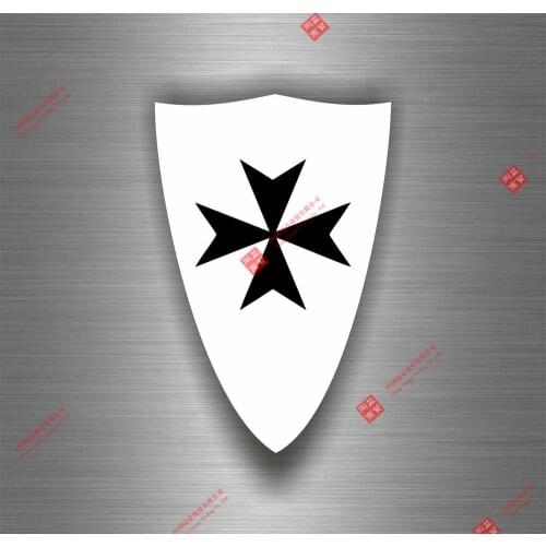 Creative Sticker Car Biker Maltese Shield Airsoft Decal Crusader Cross Templar Knights O Car Decal Decoration Laptop