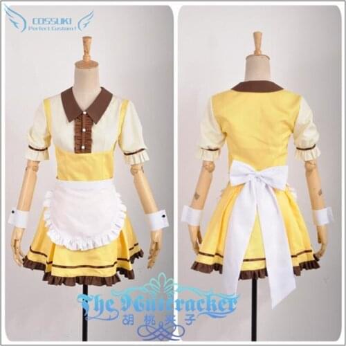Love Live Eli Ayase Cafe Loita Kawaii Sweet Maid Dress Cosplay Costume , Perfect Custom For You