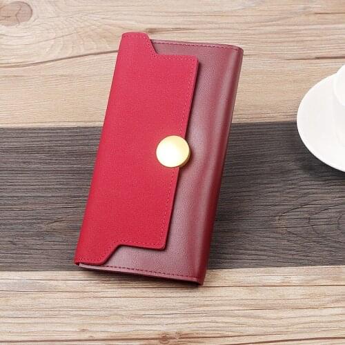 2019 New Womens Wallet Long Section Three Fold Multi-card Wallet Retro Fashion Student Wallet Card Purse