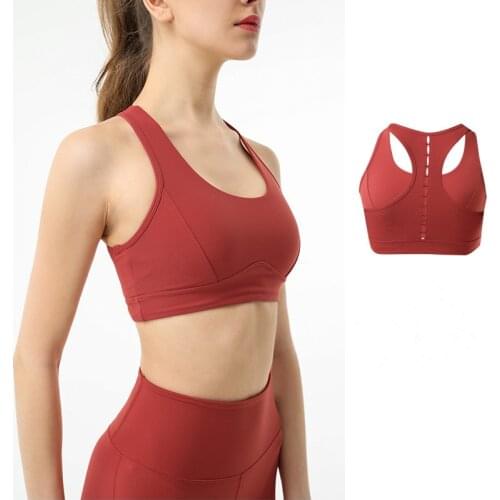 New Hollow Out Beauty Back Women Gym Yoga Bra High Elastic Shockproof Sport Push Up Fitness Crop Top Running Training Sportswear