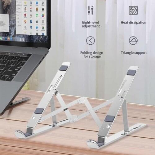 Portable Laptop Stand Aluminium Foldable Notebook Support Laptop Base Macbook Pro Holder Adjustable Bracket Computer Accessories