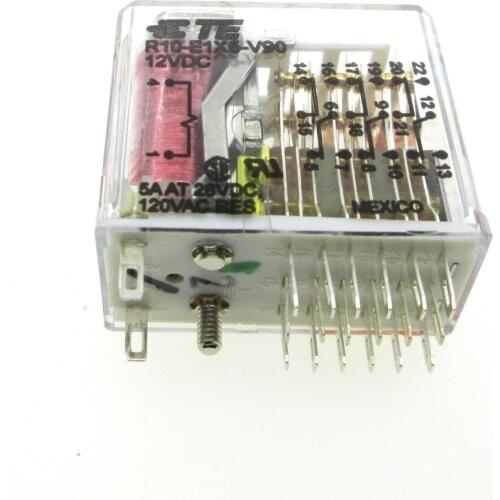 Prower 12V relay R10-E1X6-V90 R10E1X6V90 R10 E1X6 V90 AZ431-13-1HUS 12VDC 12VDC DC12V 12V 5A 120VAC 14PIN