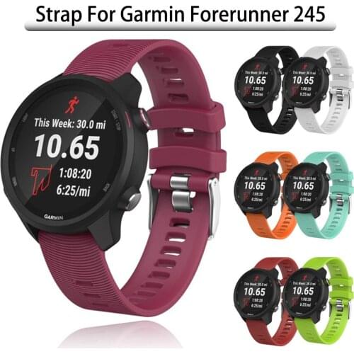 Watch Strap For Garmin Vivoactive 3/3M Silicone Wristband Strap For Garmin Forerunner 245/245M Replacement Bracelet accessories