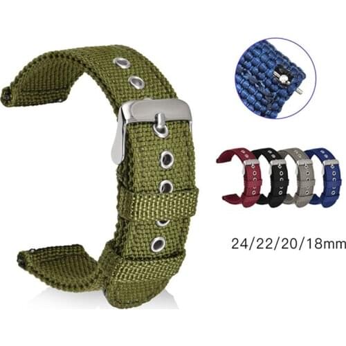 Nylon Band Strap for Samsung Galaxy Watch Active2 S3 Amazfit GTR Huawei GT Sport Smart Watch Bracelet band 18mm 20mm 22mm 24mm