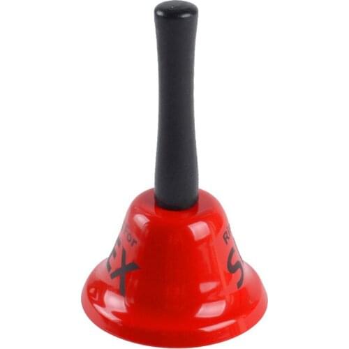 Manual Rattle Hand-held Ring Red Metal Bell Bachelor Party Decoration Bell