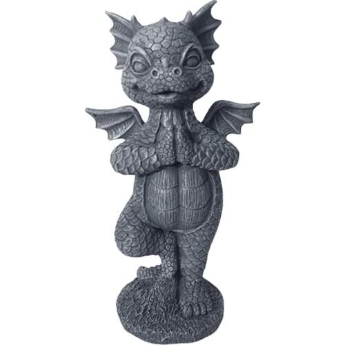 Dragon Resin Statue Dinosaur Simulation Doll Decoration Abstract Statue Art European Style For Home Decor Office Shelf Desktop