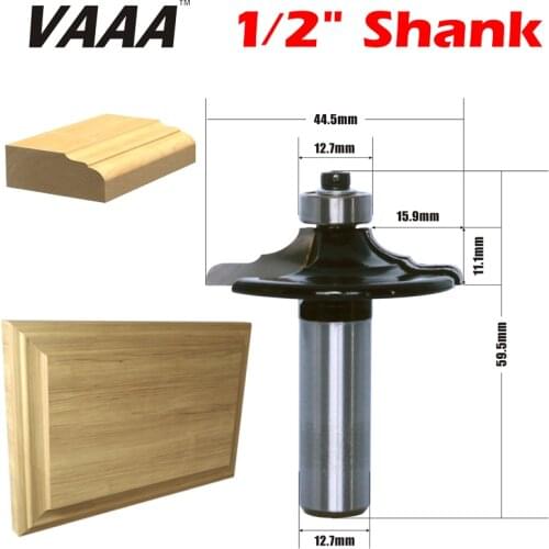 VAAA1PC 1/2 Shank Classical Euro Style Door Front Edging Router Bit Trimming Wood Milling Cutter for Woodwork Cutter Power Tools
